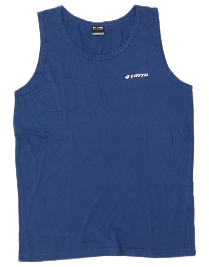 Lotto Mens Vest Top Large Blue Cotton