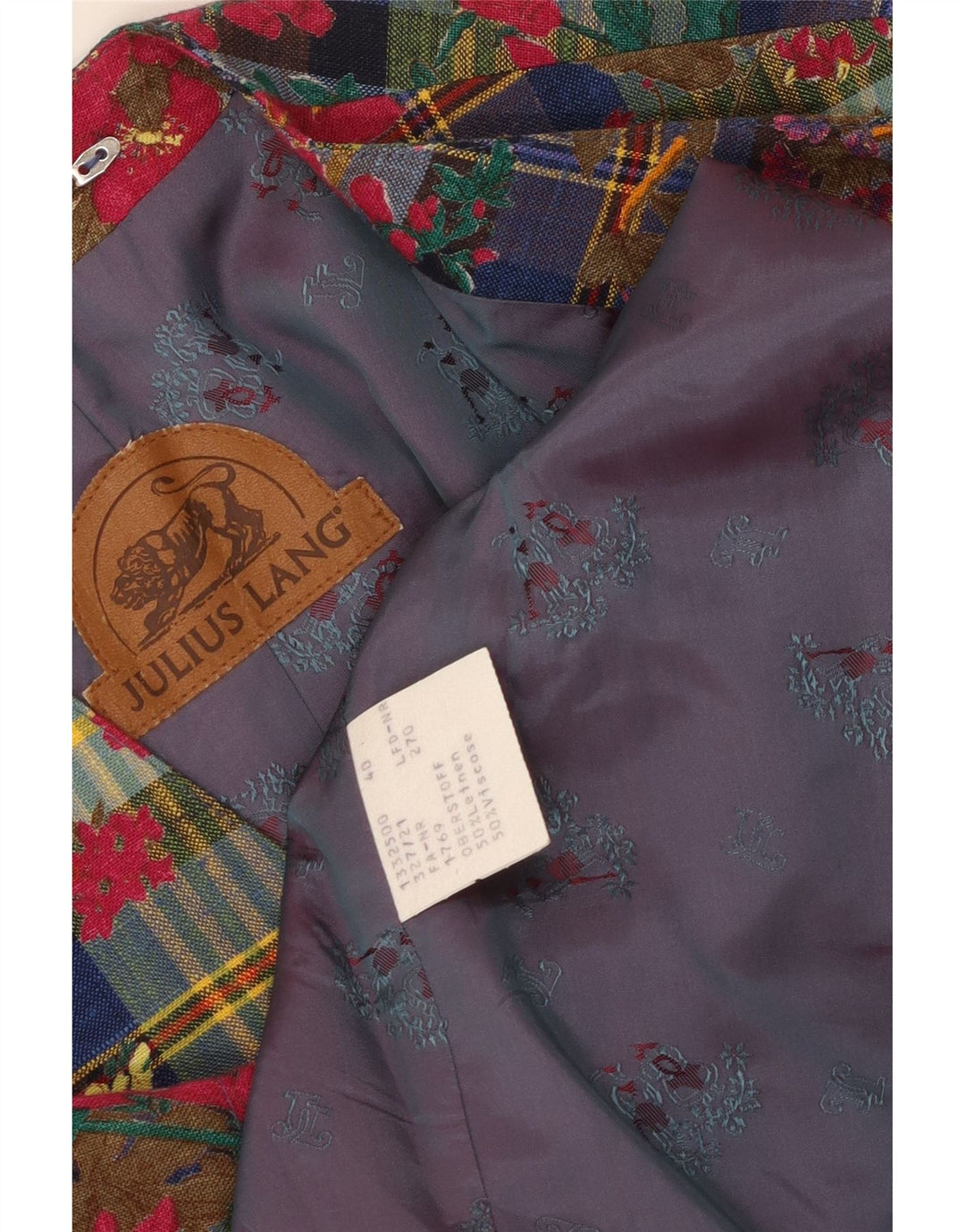 JULIUS LANG Womens 4 Button Blazer Jacket EU 40 Medium Multicoloured