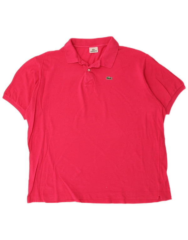 LACOSTE Mens Polo Shirt Size 9 5XL Pink Cotton