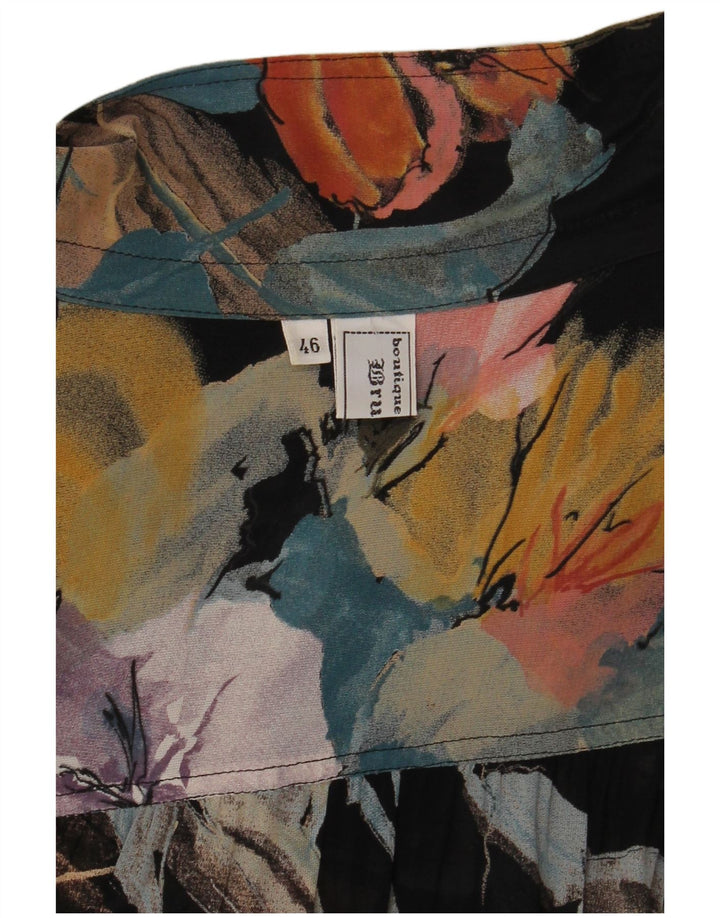 VINTAGE Womens Shirt Blouse IT 46 Large Multicoloured Floral