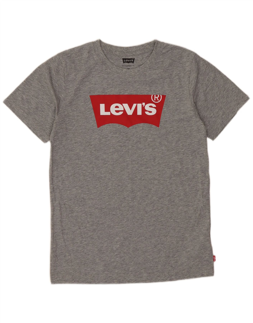 Levi's Boys Graphic T-Shirt Top 15-16 Years Grey Flecked Cotton