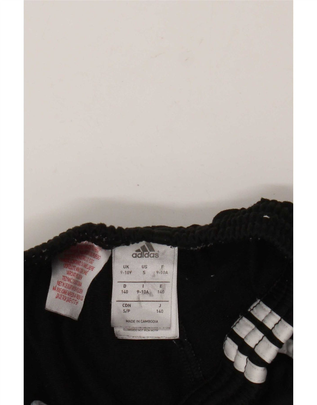 Adidas Boys Tracksuit Trousers 9-10 Years Black Polyester