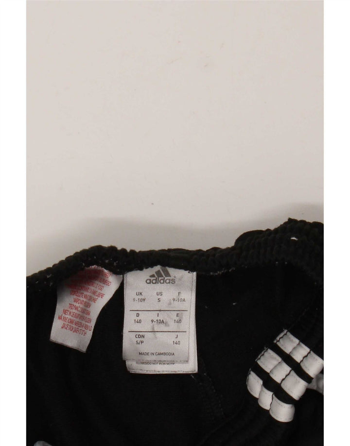 Adidas Boys Tracksuit Trousers 9-10 Years Black Polyester