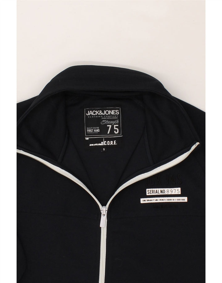 JACK & JONES Mens Tracksuit Top Jacket Small Navy Blue Polyester Vintage Jack & Jones and Second-Hand Jack & Jones from Messina Hembry 