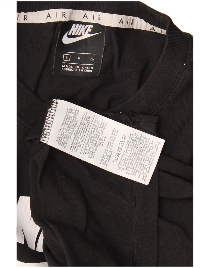 Nike Womens Oversized Graphic T-Shirt Top UK 10 Small Black Cotton