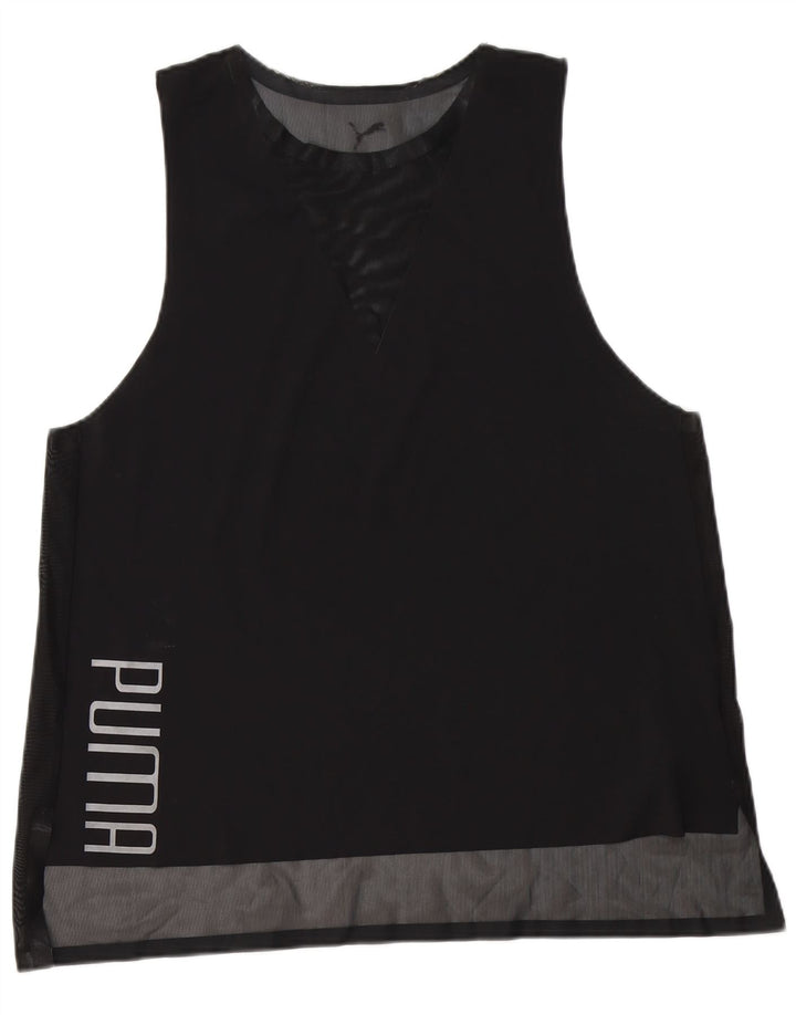 Puma Womens Graphic Vest Top UK 18 XL Black Polyester