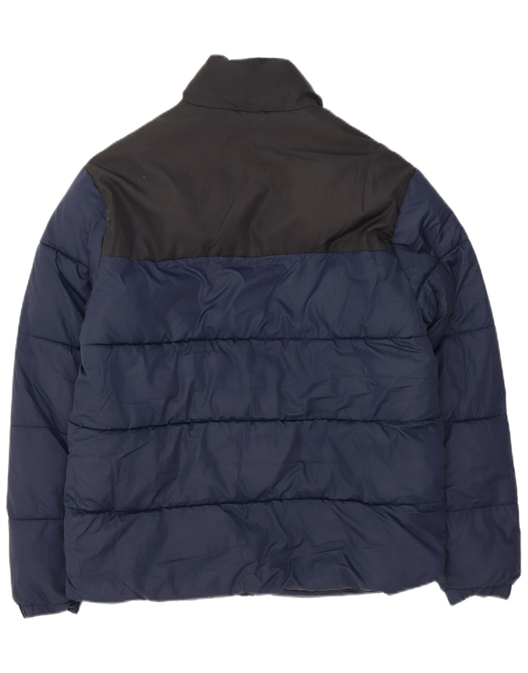 Jack & Jones Mens Padded Jacket UK 38 Medium Navy Blue Colourblock