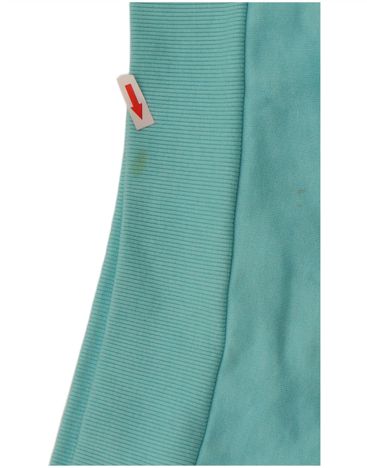 WEIRD FISH Womens Graphic Hoodie Jumper UK 10 Small Turquoise Cotton