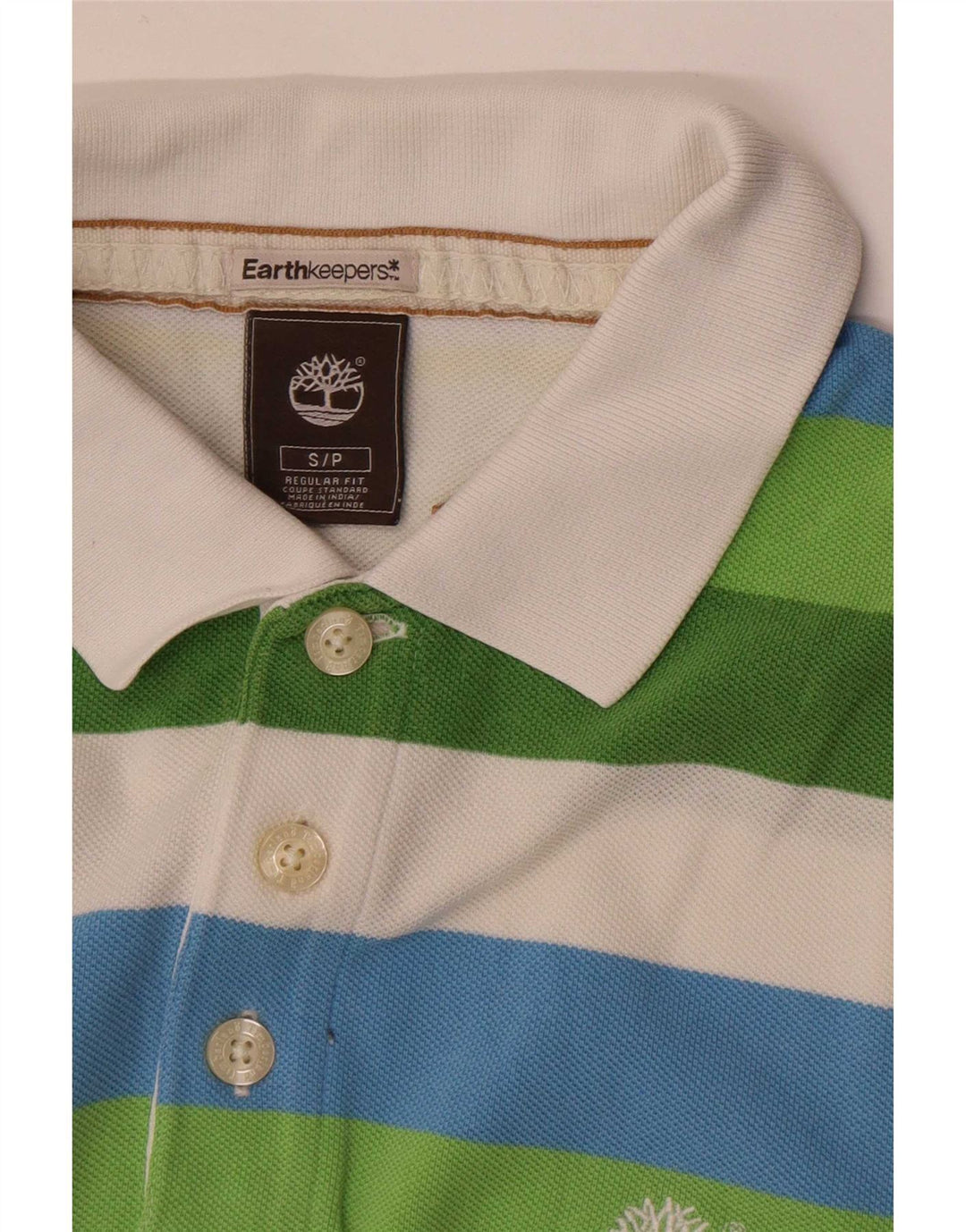 Timberland Mens Regular Fit Polo Shirt Small Multicoloured Striped