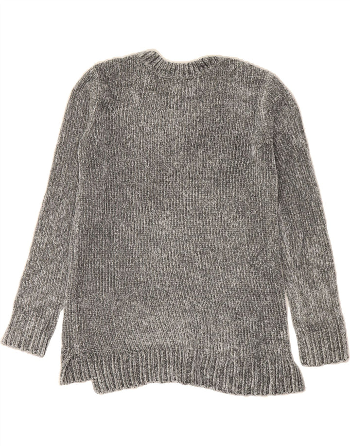 ORVIS Womens Oversized V-Neck Jumper Sweater UK 10 Small Grey Vintage Orvis and Second-Hand Orvis from Messina Hembry 