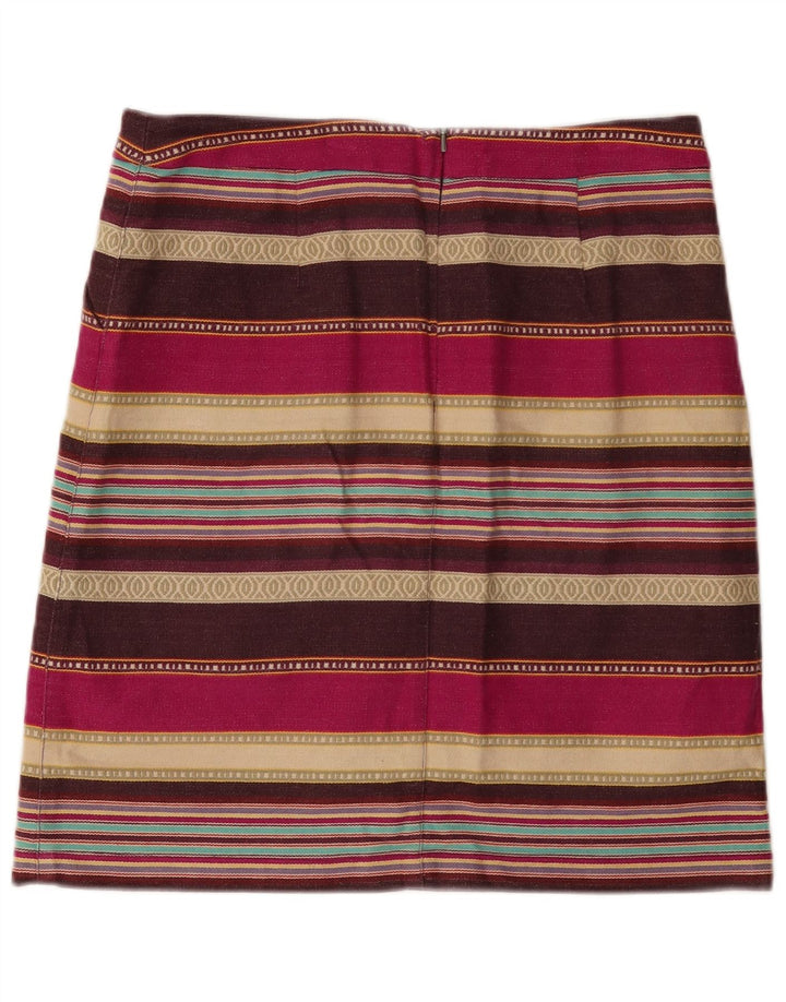White Stuff Womens Mini Skirt UK 12 Medium W32 Multicoloured Striped Cotton