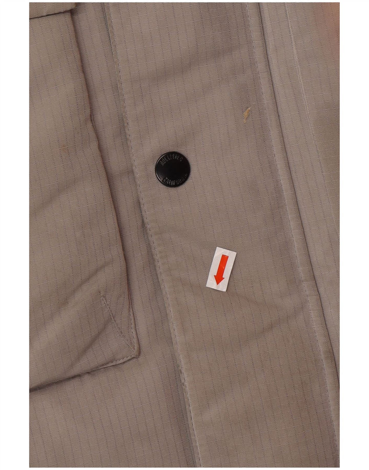 HOLLISTER Mens Hooded Padded Jacket UK 40 Large Grey Polyester