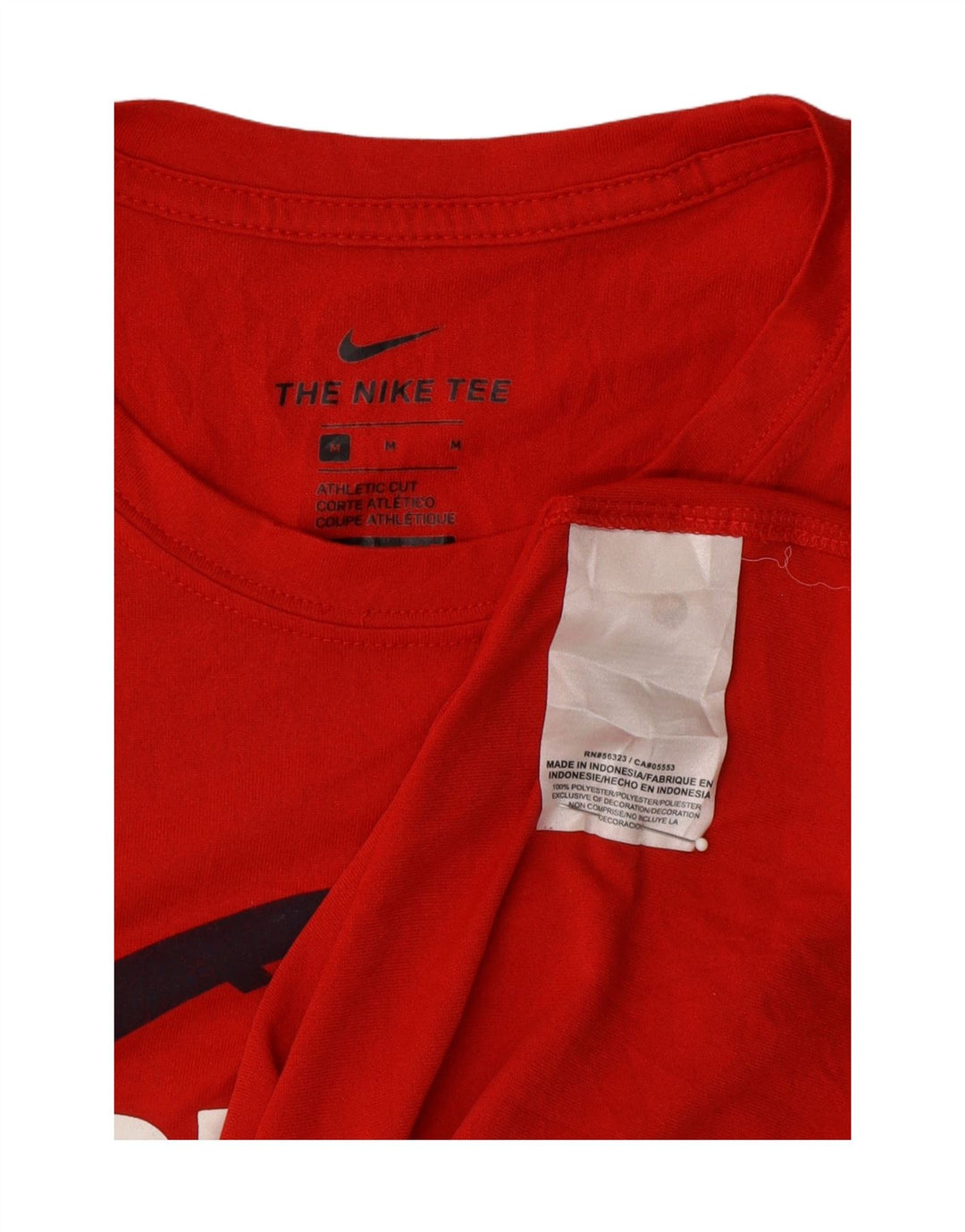 NIKE Mens Dri Fit Graphic T-Shirt Top Medium Red Polyester Vintage Nike and Second-Hand Nike from Messina Hembry 