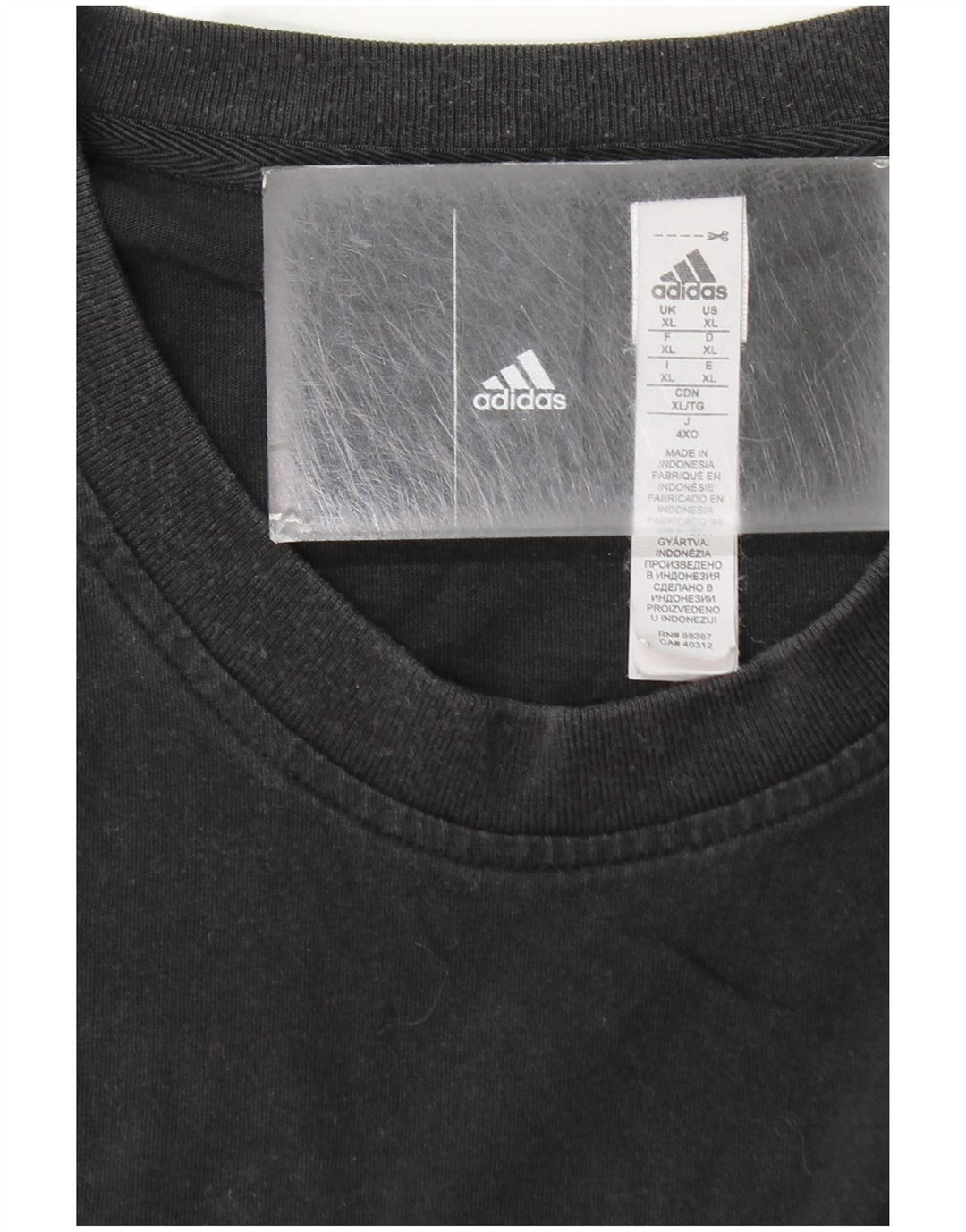 ADIDAS Mens T-Shirt Top XL Black Cotton