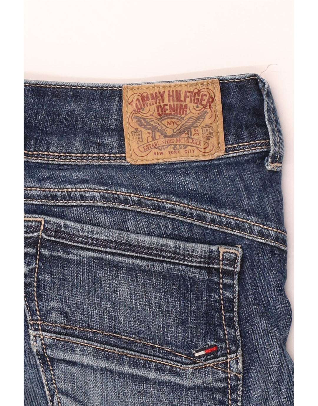 TOMMY HILFIGER Womens Slim Jeans W28 L31 Blue Vintage Tommy Hilfiger and Second-Hand Tommy Hilfiger from Messina Hembry 