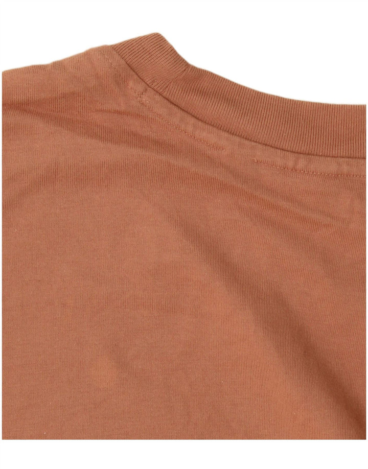 Adidas Mens T-Shirt Top Medium Brown Cotton