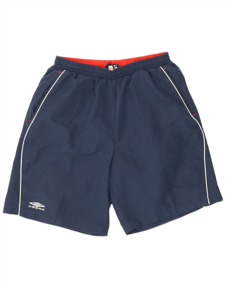 Umbro Mens Sport Shorts Large Navy Blue Polyester