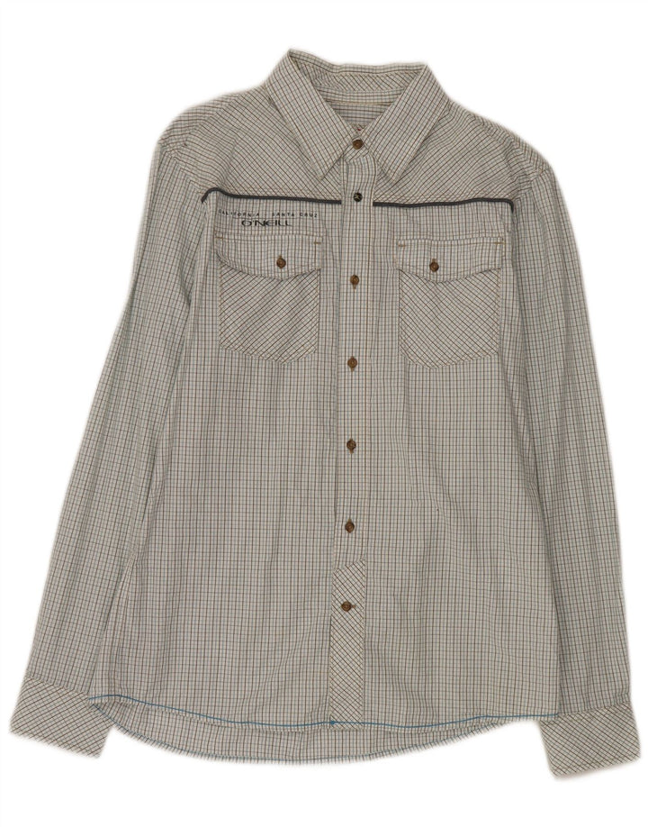 O'Neill Mens Graphic Slim Fit Shirt Medium Blue Check Cotton