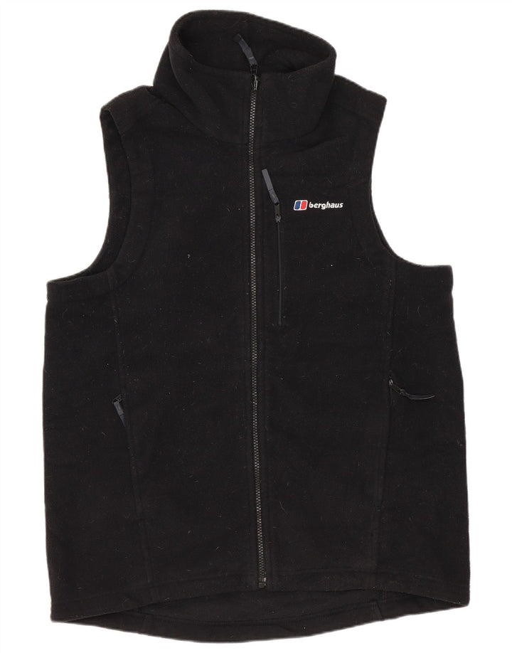 BERGHAUS Mens Fleece Gilet UK 36 Small Black Polyester