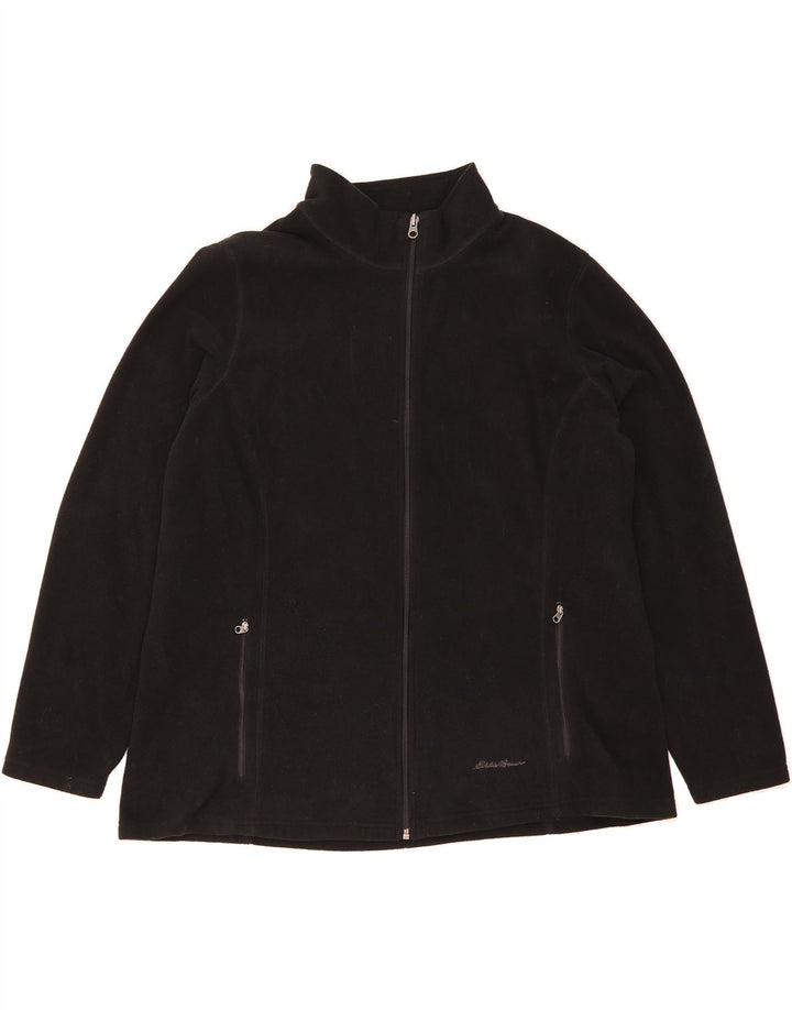 EDDIE BAUER Womens Fleece Jacket UK 20 2XL Black Polyester Vintage Eddie Bauer and Second-Hand Eddie Bauer from Messina Hembry 