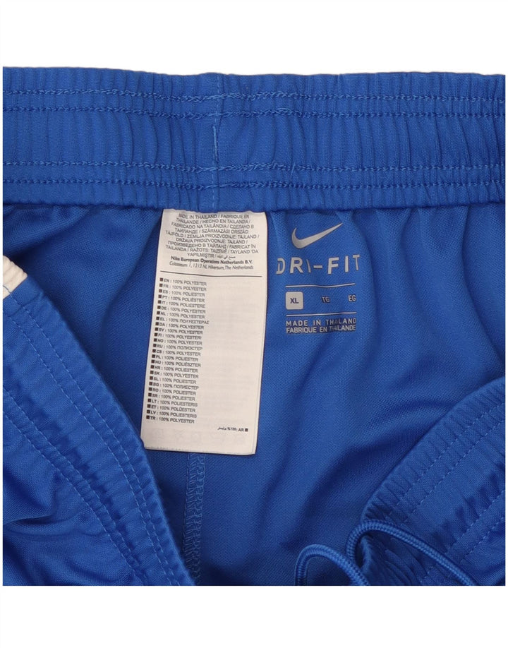 NIKE Mens Dri Fit Sport Shorts XL  Blue Colourblock Polyester
