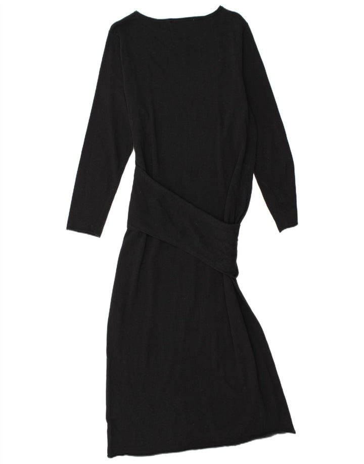 ZARA Womens Long Sleeve Jumper Dress UK 10 Small Black