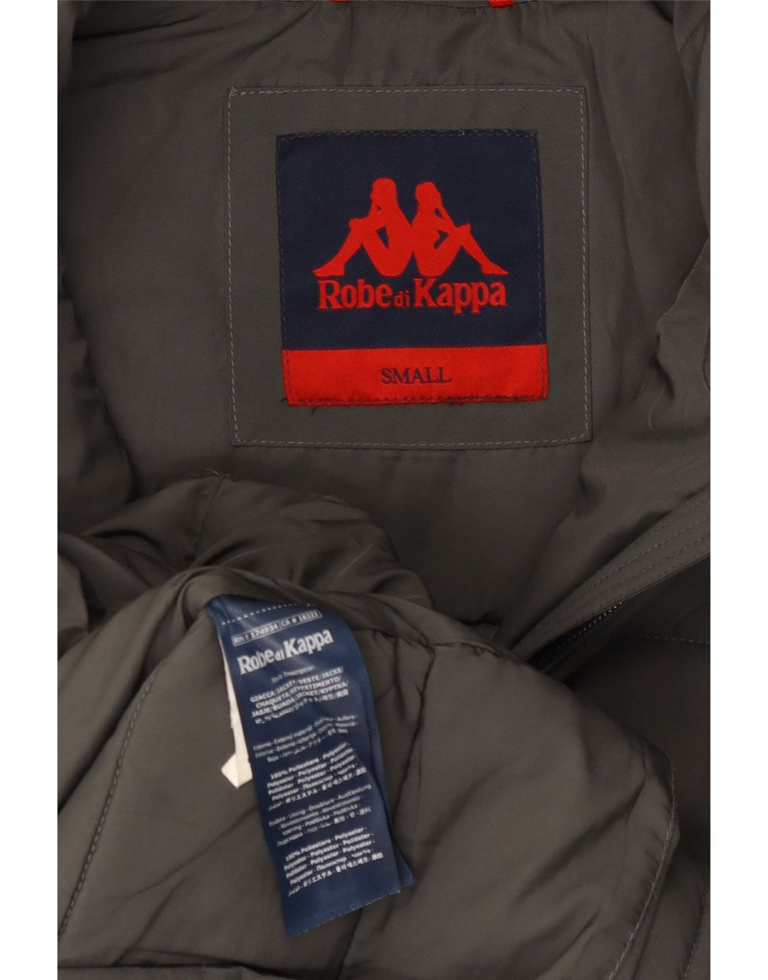 Kappa Womens Hooded Padded Coat UK 10 Small Grey Polyester