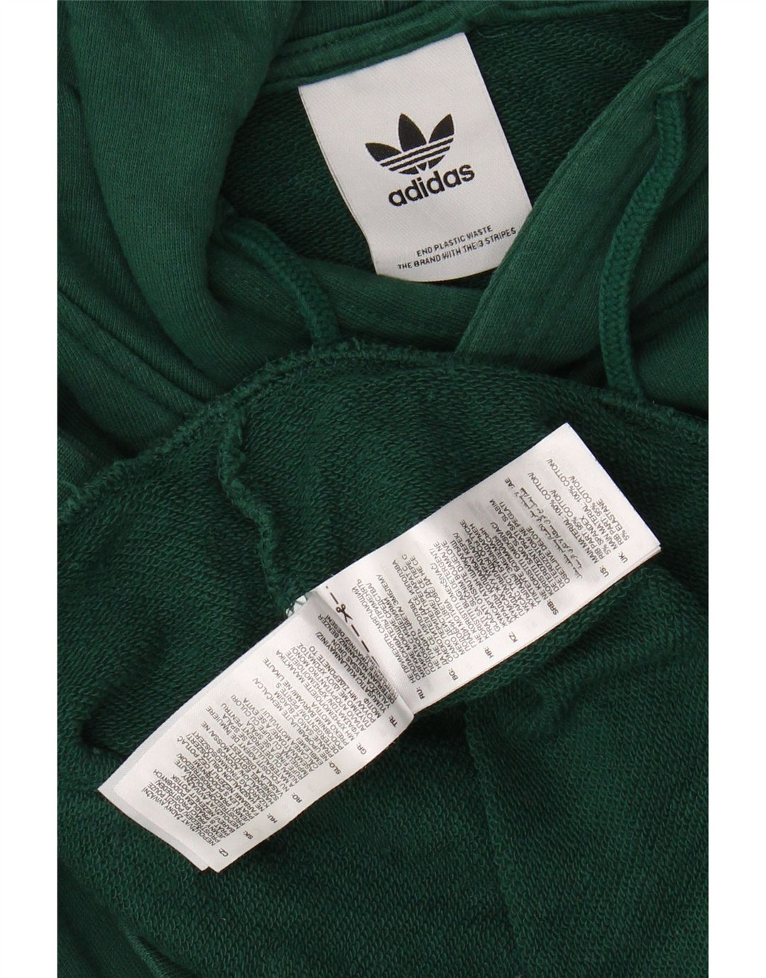 ADIDAS Mens Graphic Hoodie Jumper Medium Green Cotton