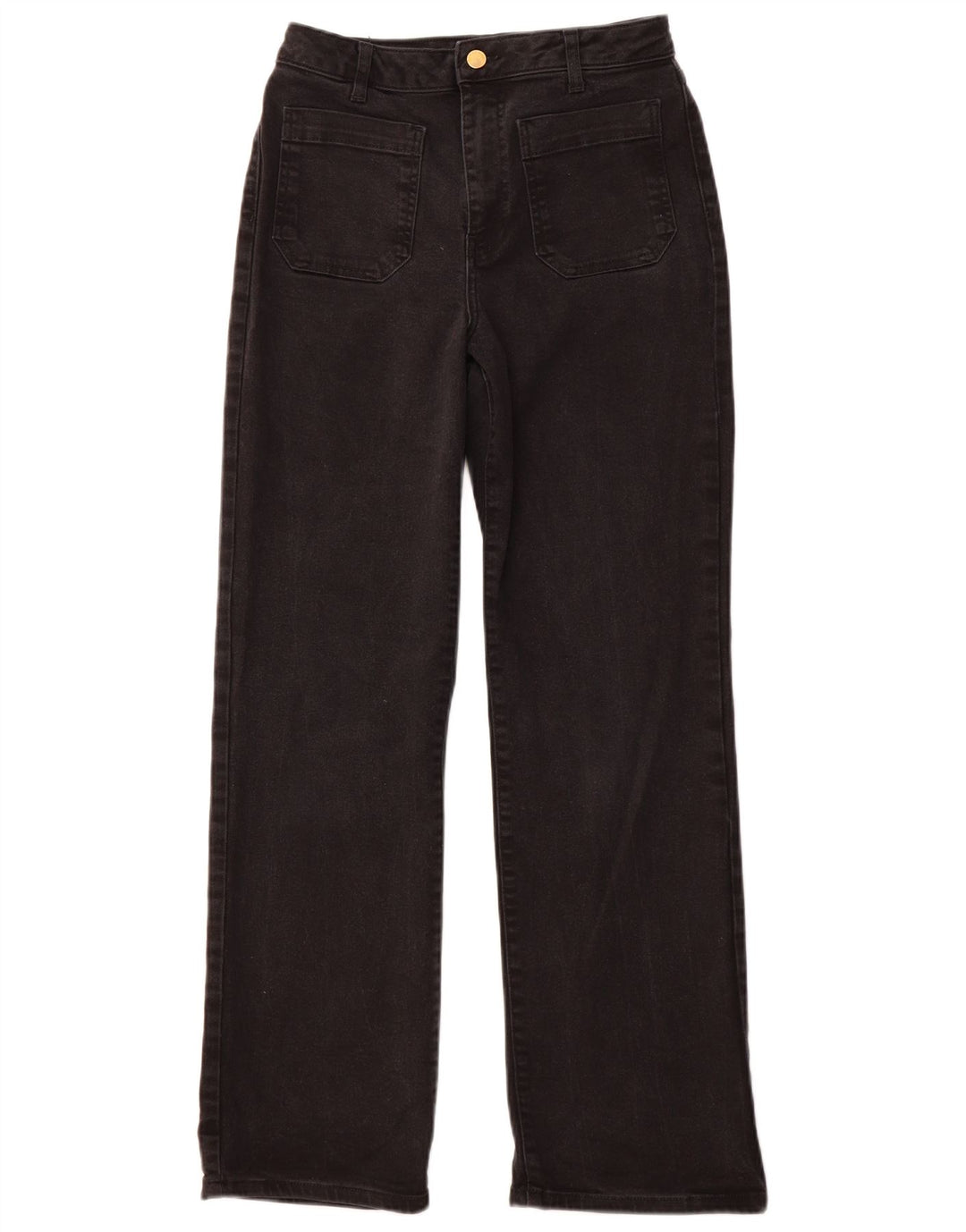 MINT VELVET Womens High Waist Straight Jeans UK 10 Small W28 L30 Black