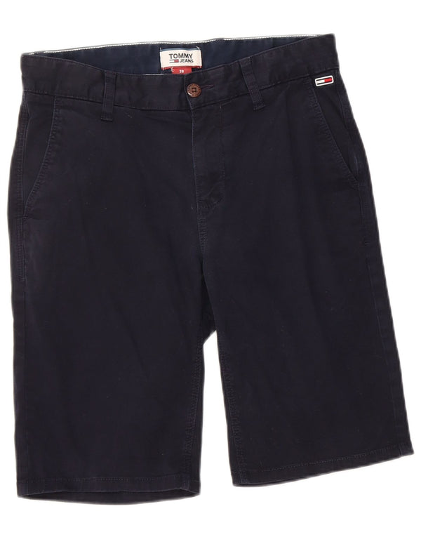 TOMMY HILFIGER Mens Chino Shorts W28 Small Navy Blue Cotton