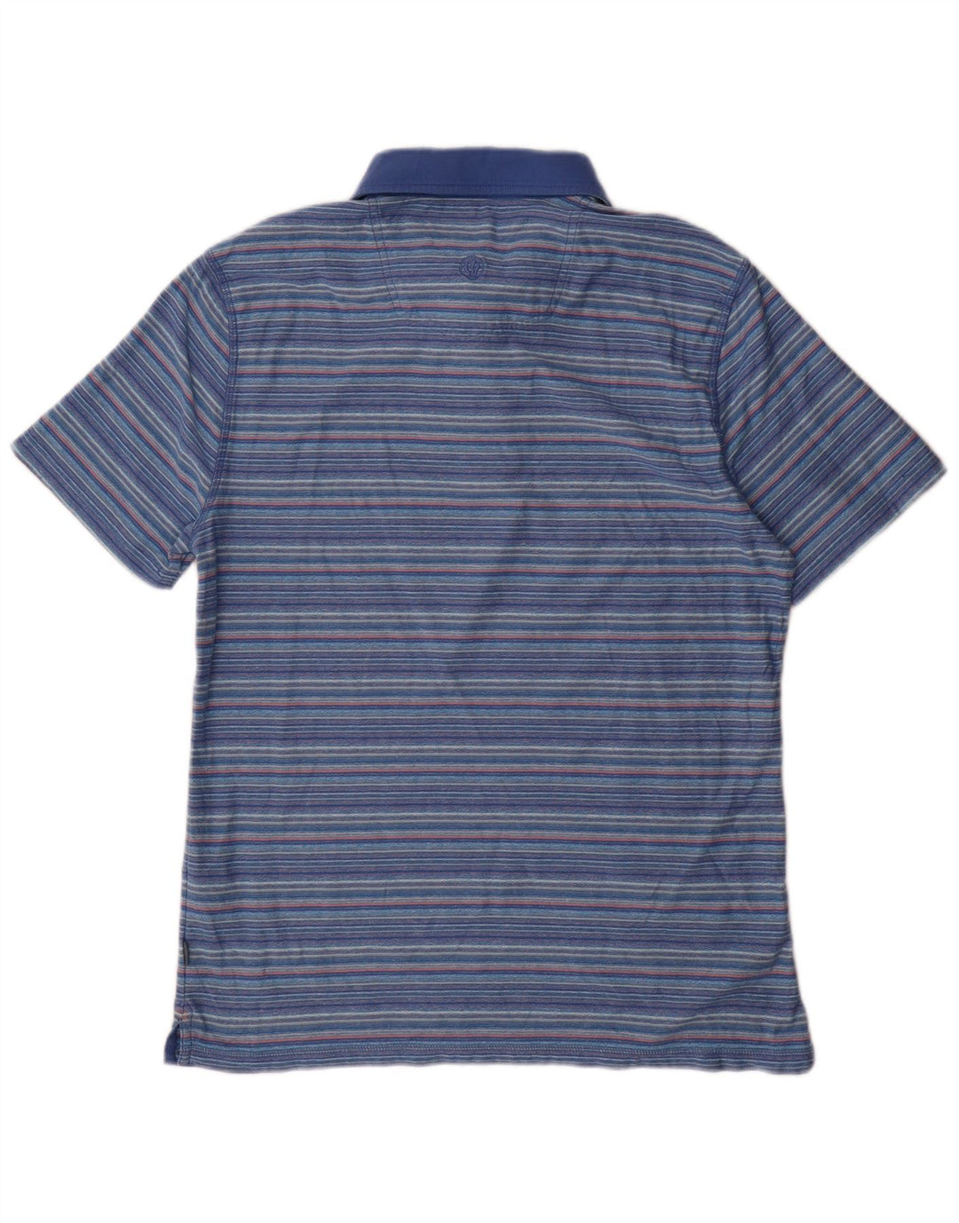 Fat Face Mens Polo Shirt Large Blue Striped Cotton