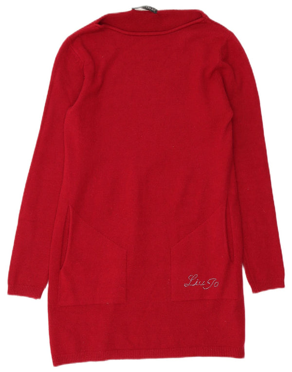 Liu Jo Womens Jumper Dress UK 12 Medium Red Modal
