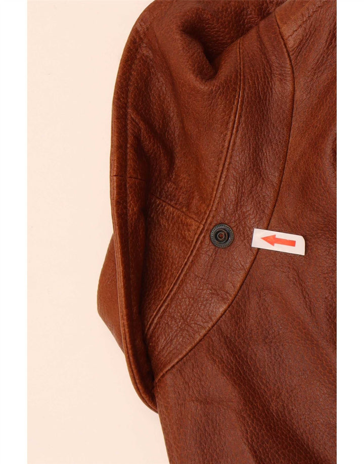 Pirbos Mens Leather Jacket IT 58 4XL Brown