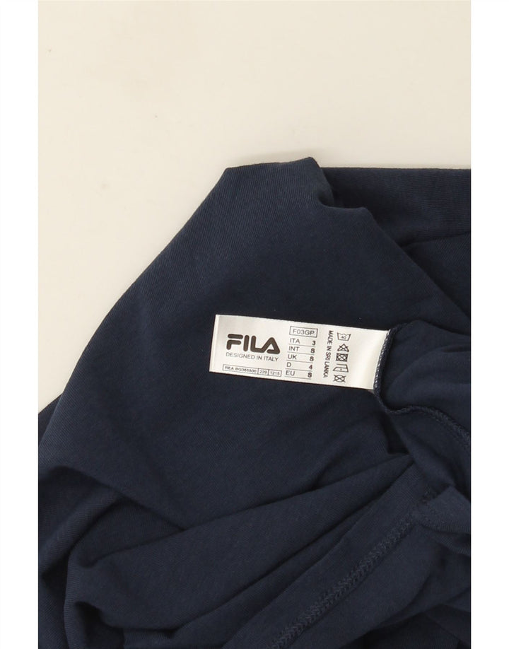 Fila Mens T-Shirt Top Small Navy Blue Cotton