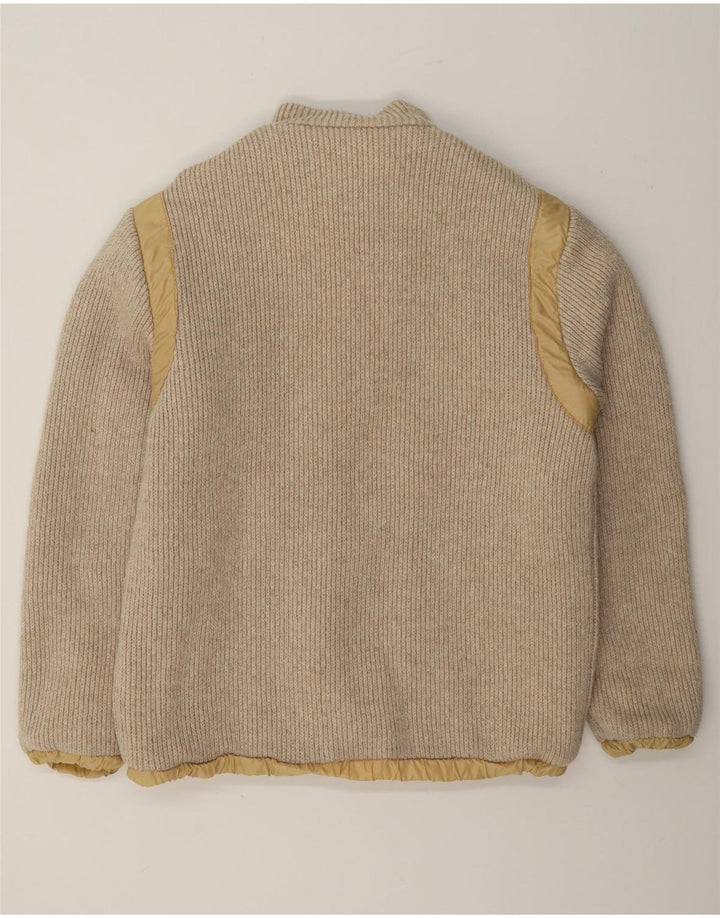 Vintage Mens Reversible Bomber Jacket UK 36 Small Beige