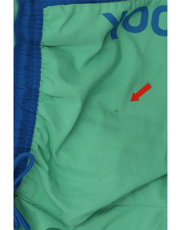 REEBOK Mens Graphic Swimming Shorts XL Turquoise Polyester Vintage Reebok and Second-Hand Reebok from Messina Hembry 