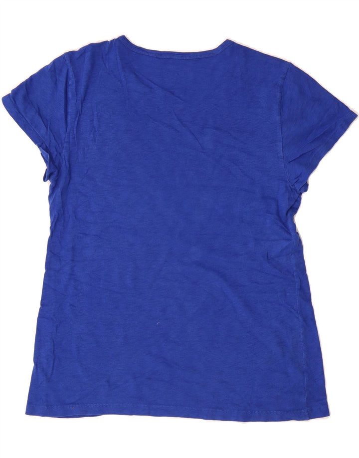 J. CREW Womens T-Shirt Top UK 12 Medium Blue Cotton Vintage J. Crew and Second-Hand J. Crew from Messina Hembry 