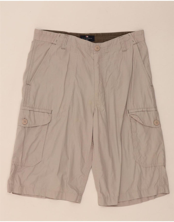MARKS & SPENCER Mens Cargo Shorts W32 Medium Grey Cotton