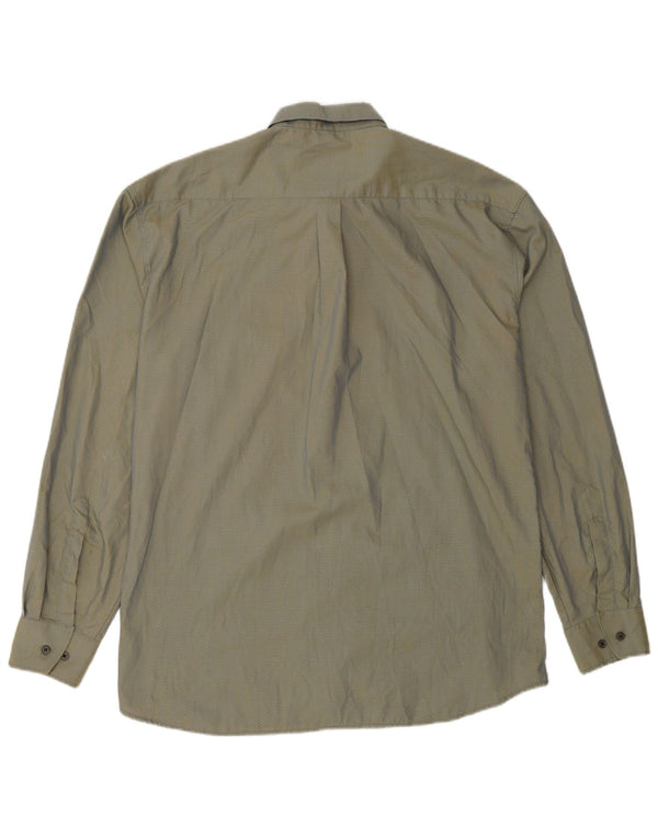 CLUB D'AMINGO Mens Shirt Size 39/40 Medium Green Spotted
