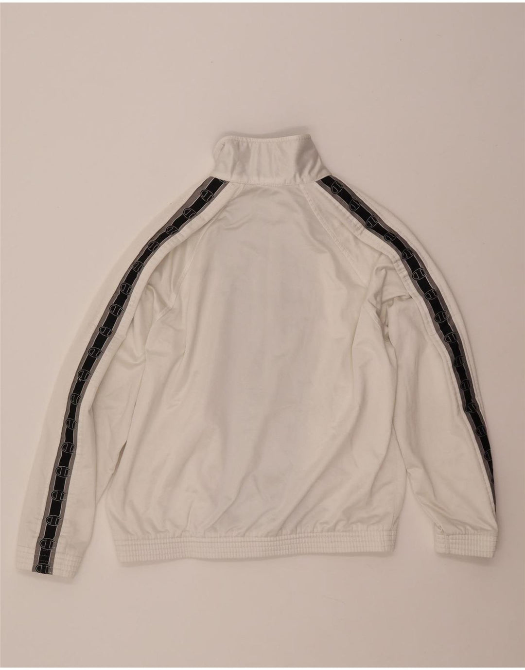 CHAMPION Womens Tracksuit Top Jacket UK 14 Medium White Colourblock