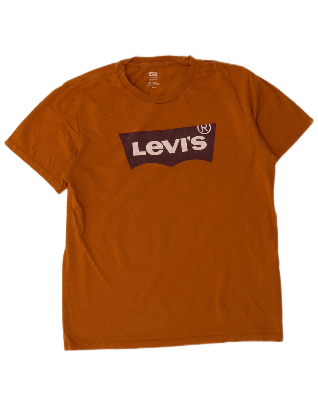 Levi's Mens Standard Fit Graphic T-Shirt Top Medium Brown Cotton