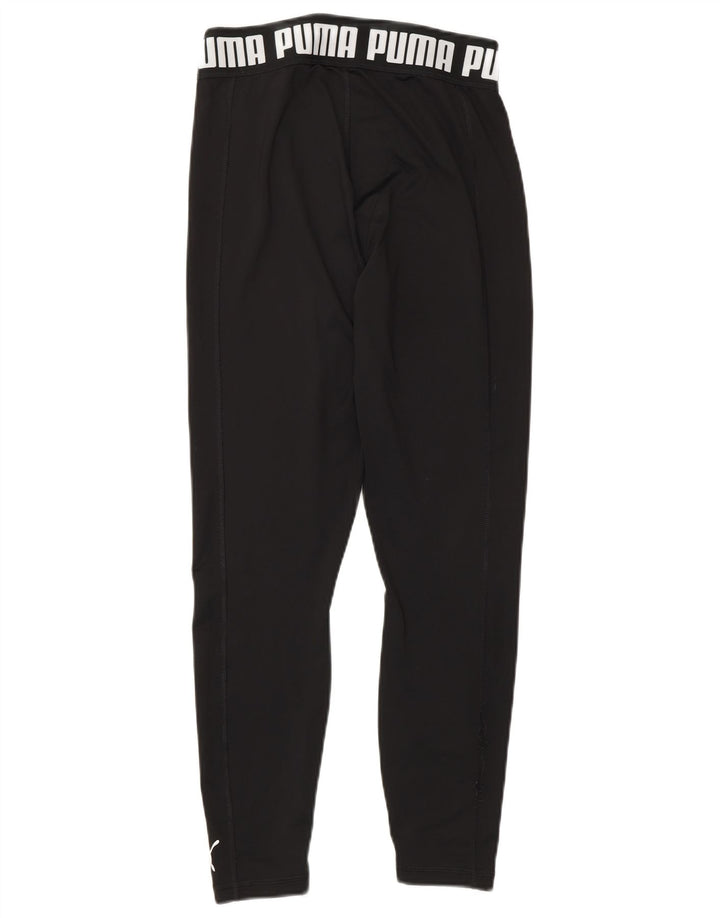PUMA Womens Graphic Leggings UK 10 Small  Black Polyester