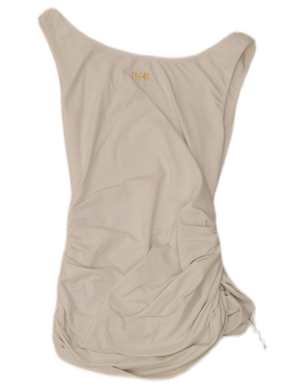 Slam Womens Sleeveless Bodycon Dress UK 6 XS White Polyamide