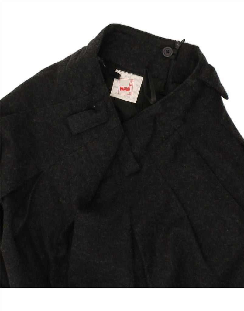 MONDI Womens Pleated Skirt EU 36 Small W26  Grey Acetate Vintage Mondi and Second-Hand Mondi from Messina Hembry 