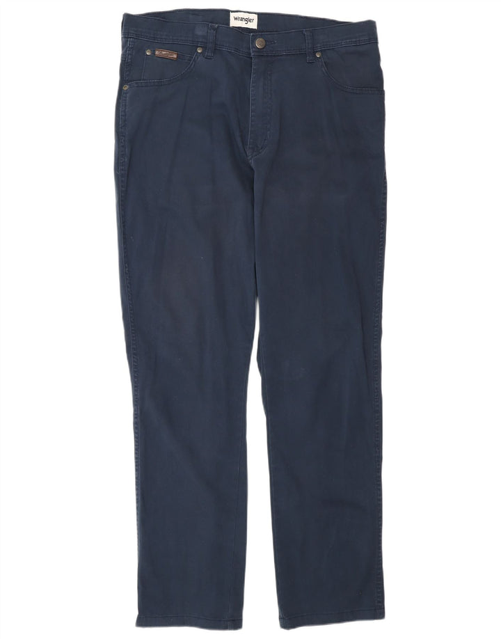 Wrangler Mens Texas Slim Jeans W36 L34 Navy Blue Cotton