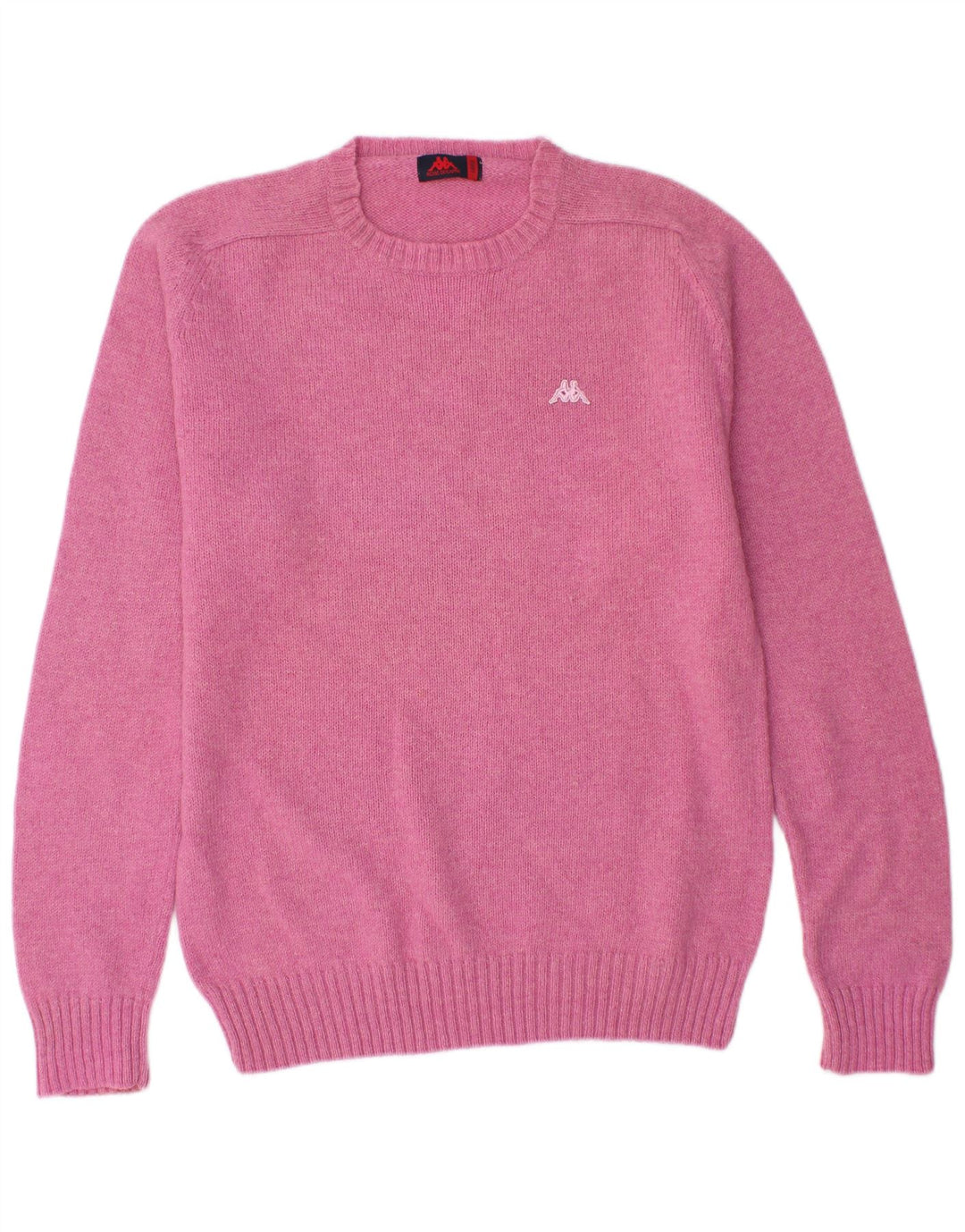 KAPPA Mens Crew Neck Jumper Sweater Large Pink Wool