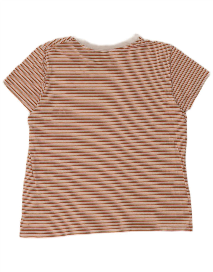 LEVI'S Womens T-Shirt Top UK 14 Medium Multicoloured Striped Cotton