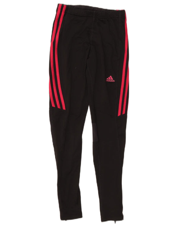 Adidas Womens Leggings UK 10 Small Black Polyester