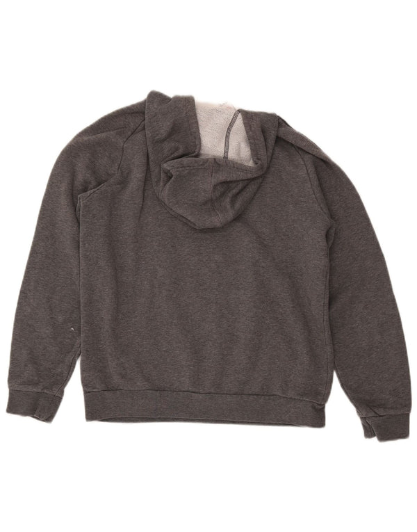 ADIDAS Boys Hoodie Jumper 13-14 Years Grey Cotton