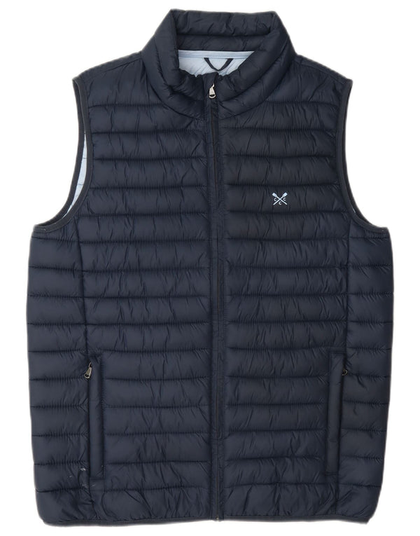 Crew Clothing Mens Padded Gilet UK 36 Small Navy Blue Nylon